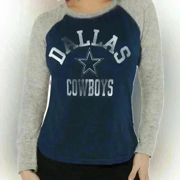 Dallas Cowboys touch stadium baseball tee 3/4 sleeve navy and gray size XL - Picture 1 of 9